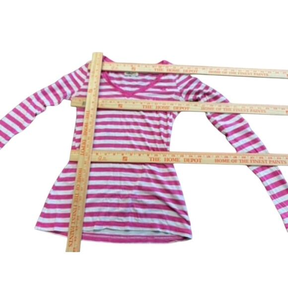 "HOLLISTER" VTG Striped V-Neck Babydoll Top SZ XS Y2K Mean Girls Vampire Diaries - Picture 5 of 8
